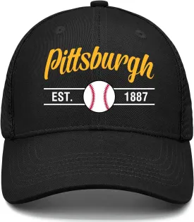 Black Cap Men Women Mesh Baseball Hat Embroidered Trucker Hats Youth Apparel Gifts Snapback Caps