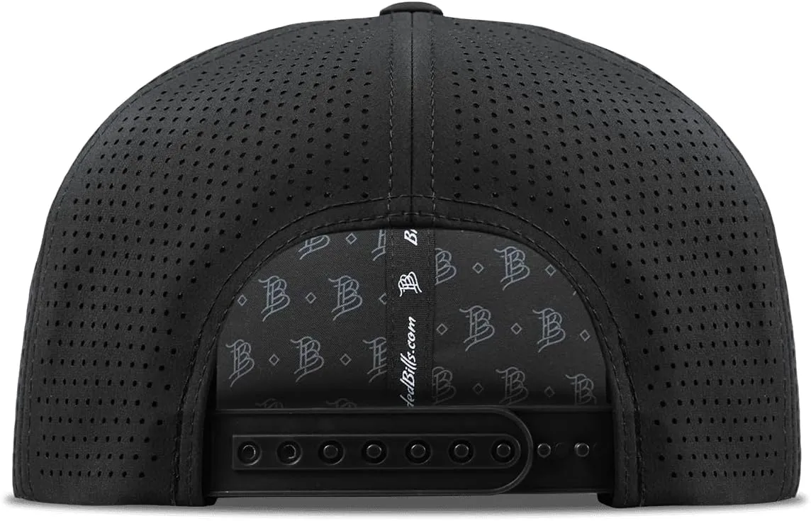 Branded Bills Bare Elite Hat, Performance Paneling, Adjustable Snapback, Silk-Soft Front Lining, Water-Repellent Shell