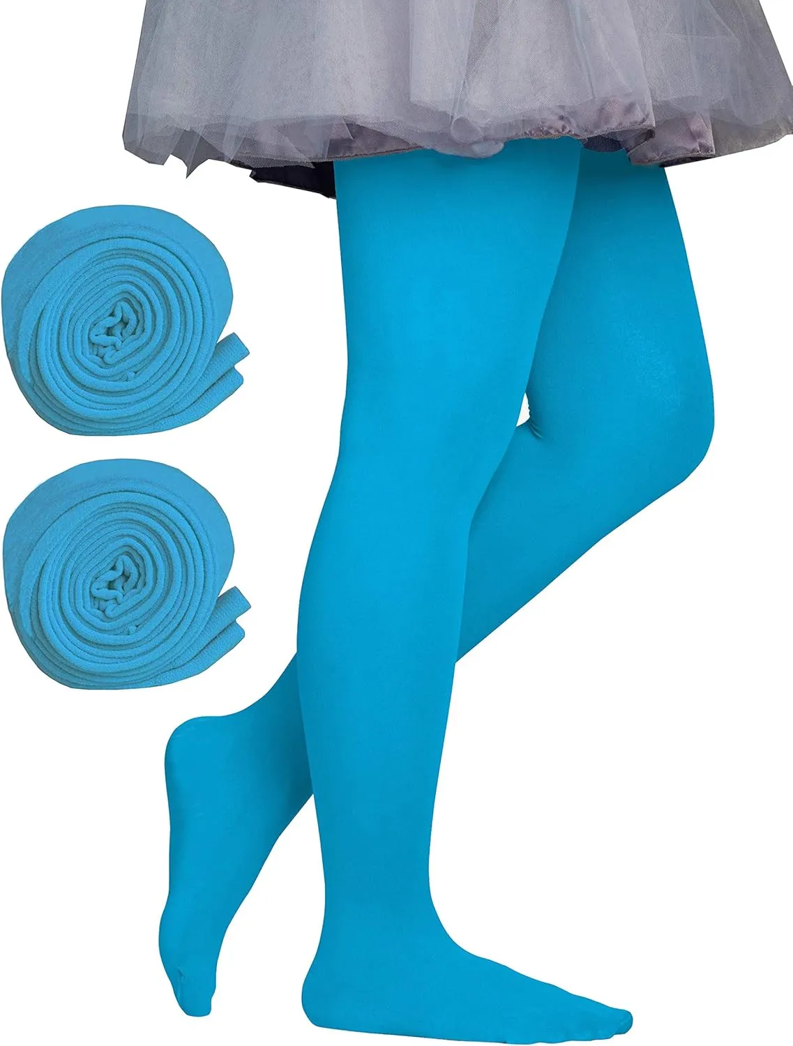 Dancina Toddler and Girls Microfiber Footed Tights (Multiple Solid Colors)