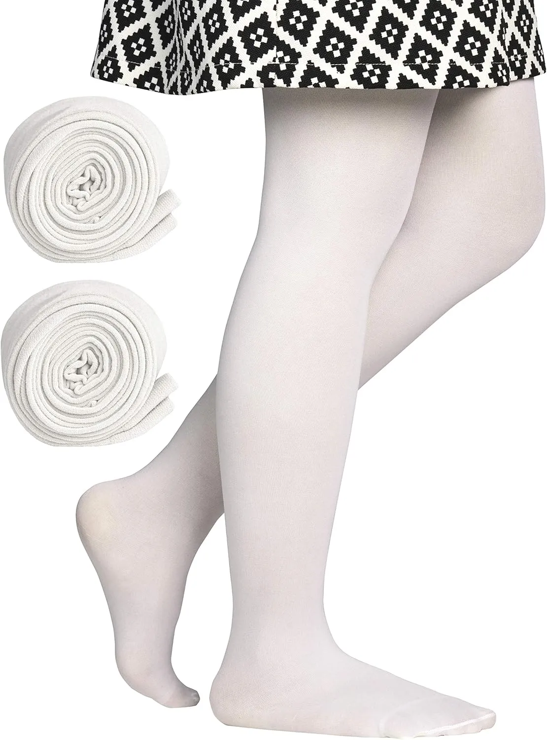 Dancina Toddler and Girls Microfiber Footed Tights (Multiple Solid Colors)