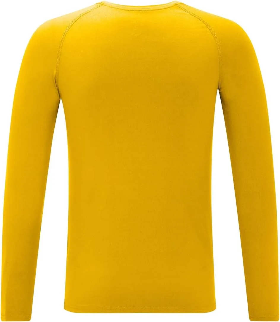 DEVOROPA Youth Boys Compression Thermal Shirt Long Sleeve Fleece Baselayer Soccer Baseball Undershirt
