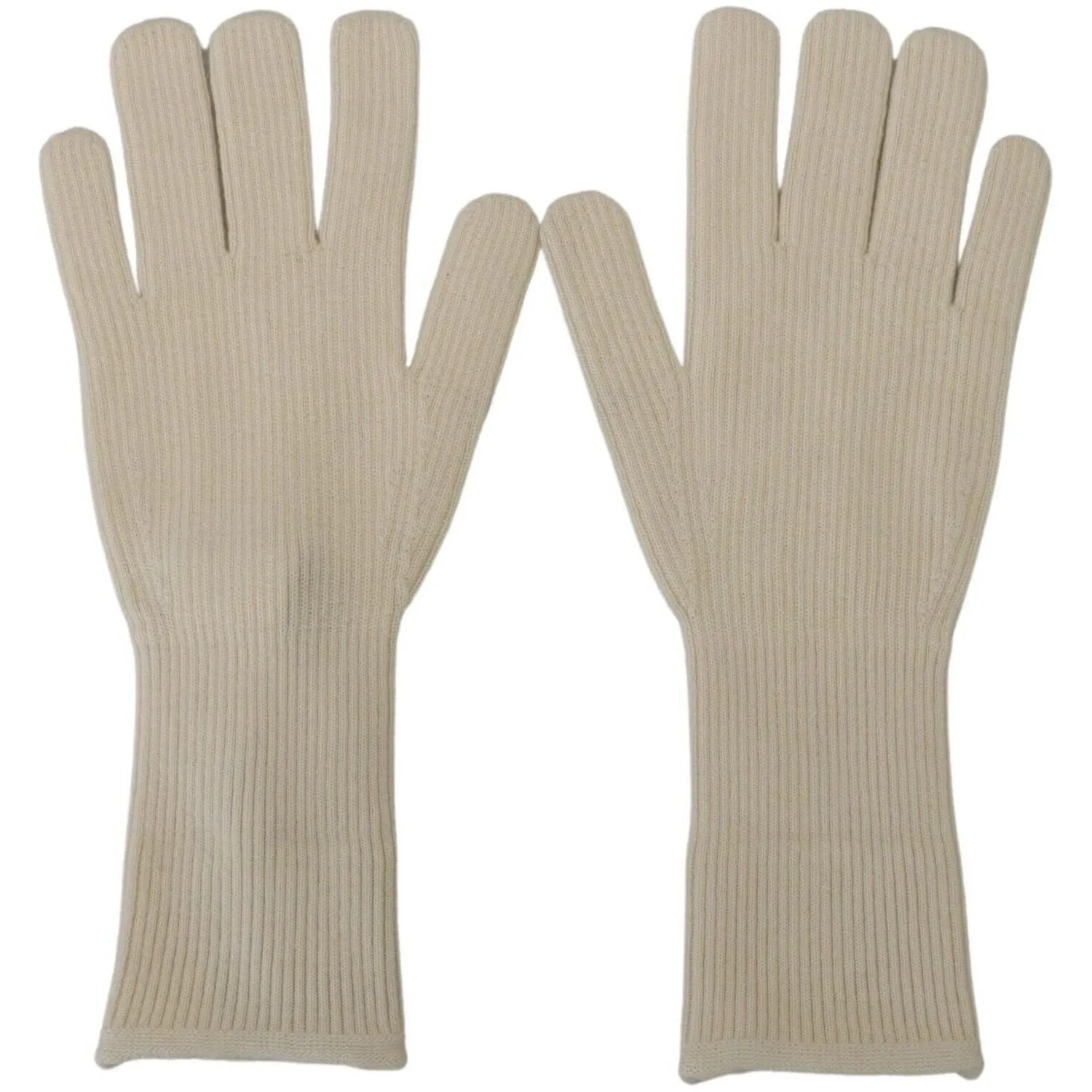 Dolce & Gabbana Elegant White Cashmere Gloves