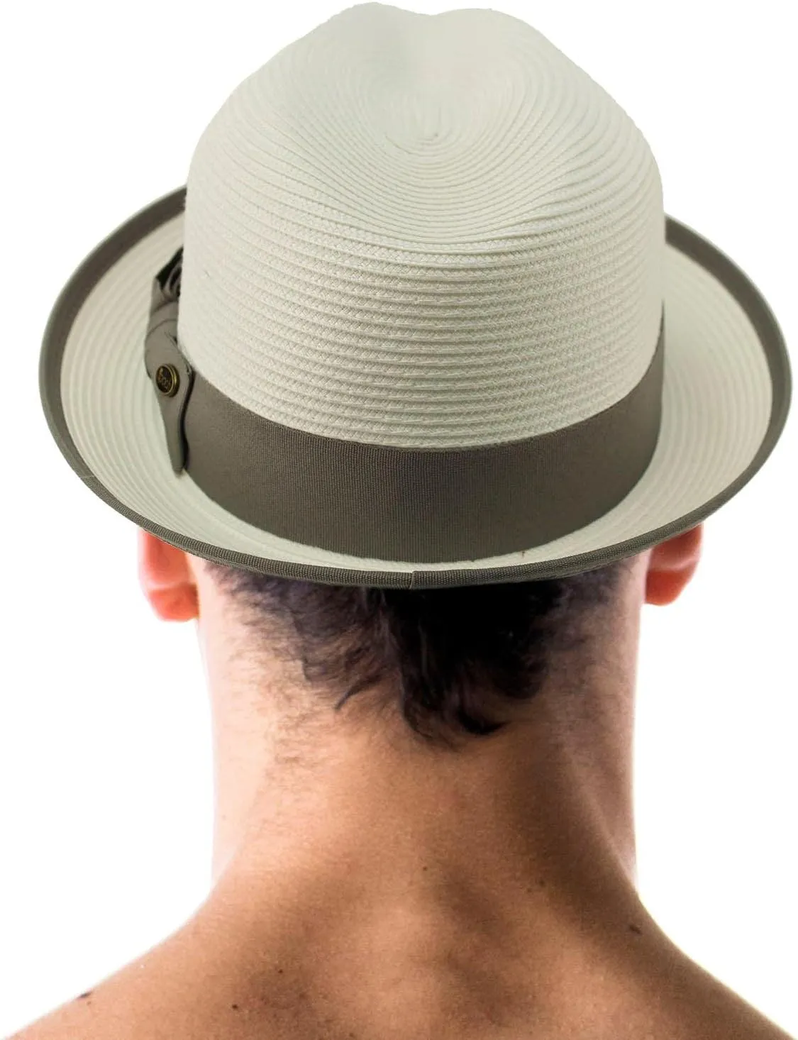 Epoch Men's Classy Travel Crushable 2tone Derby Fedora Upturn Curl Brim Hat