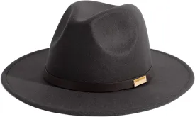 Gossifan Fedora Hats for Men Wide Brim Panama Hat with Classic Belt