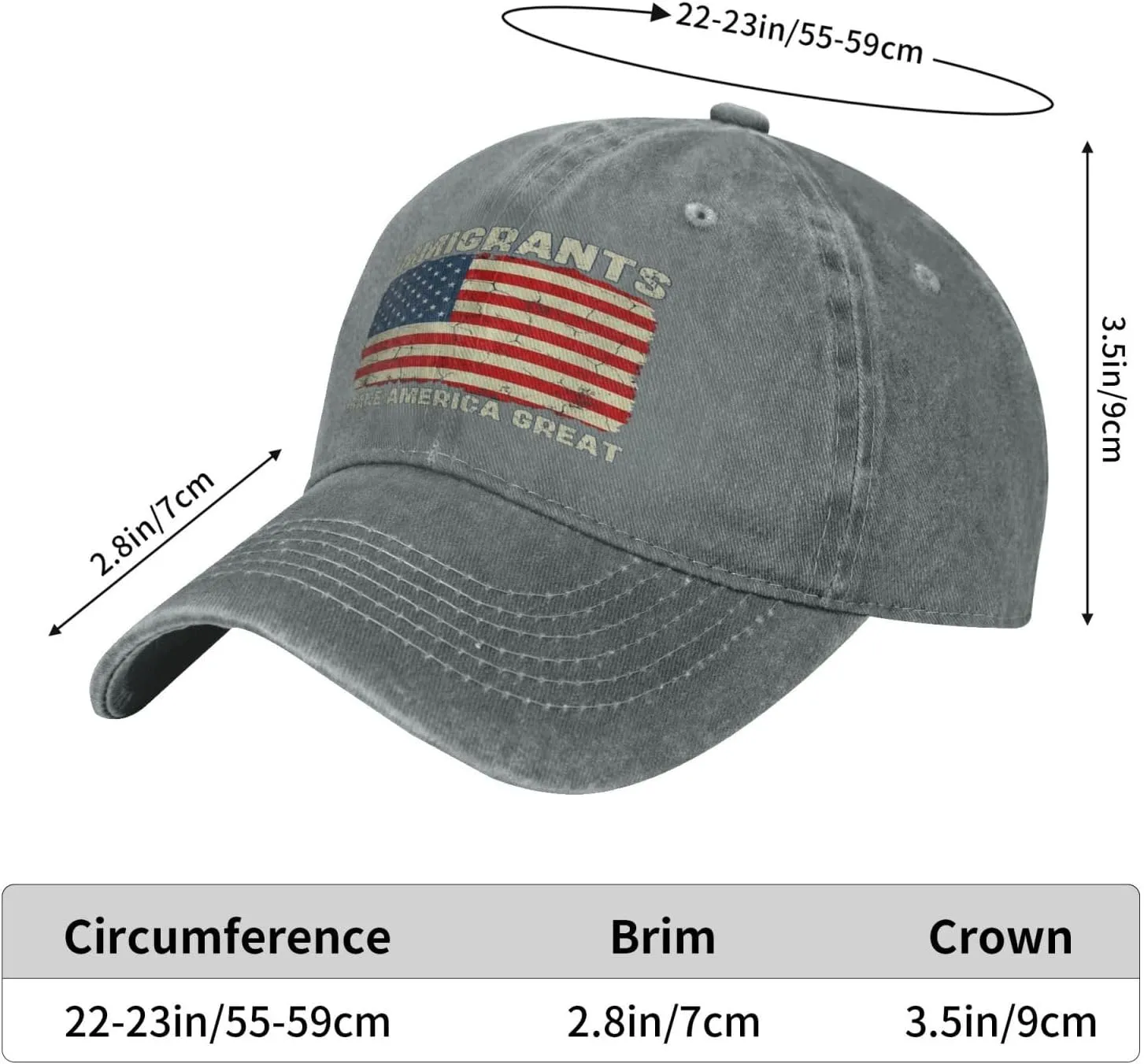 Gymini Immigrants Make America Great Hat Immigration Keep The America Trucker Hat Dad Baseball Cap