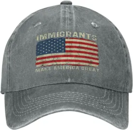 Gymini Immigrants Make America Great Hat Immigration Keep The America Trucker Hat Dad Baseball Cap