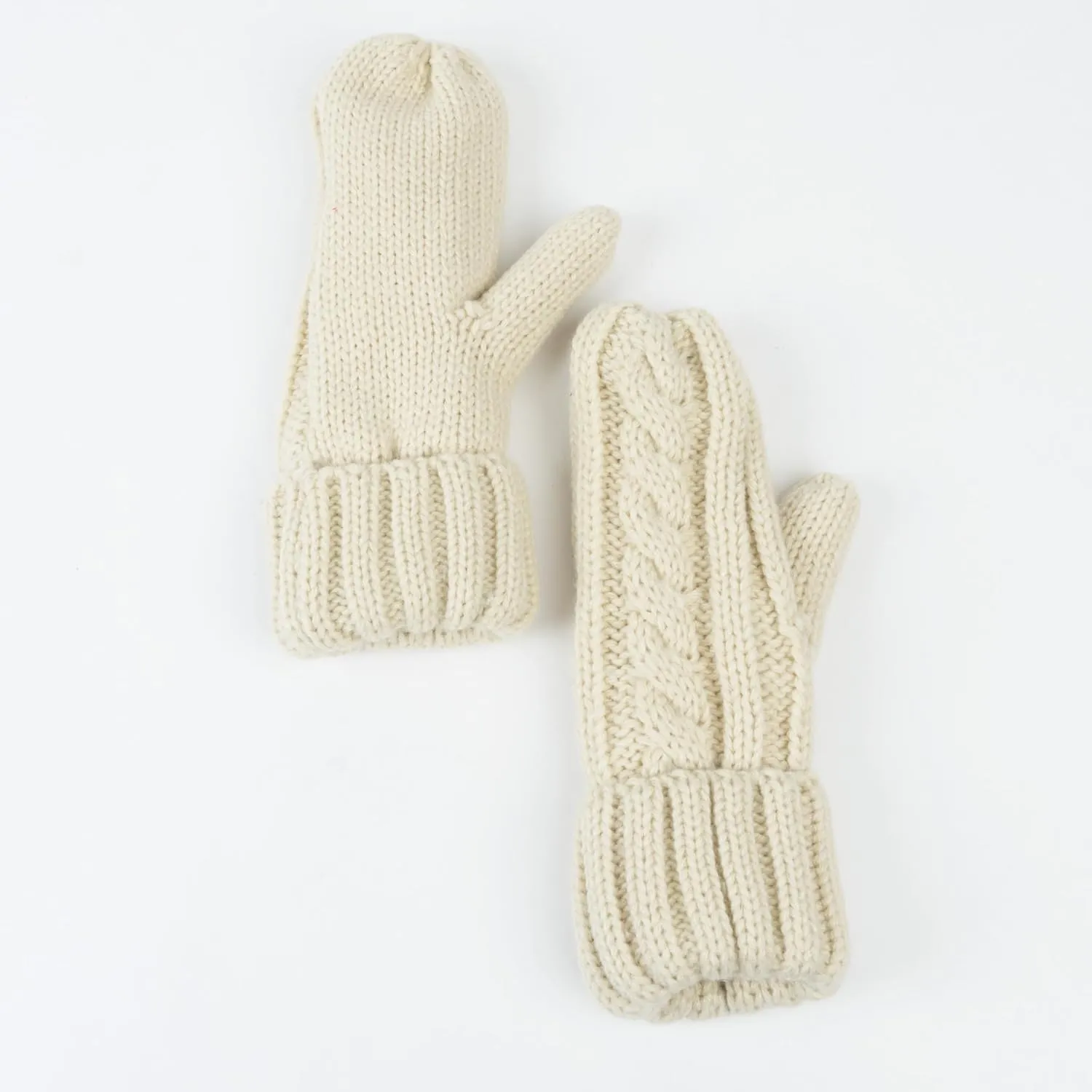 Howard's Knit Mittens for Women - Sierra Cable Knit Mittens, Fleece Lined Mitten Pair for Winter and Cold Weather, One Size