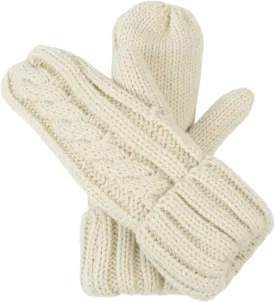 Howard's Knit Mittens for Women - Sierra Cable Knit Mittens, Fleece Lined Mitten Pair for Winter and Cold Weather, One Size