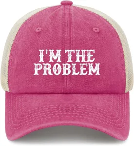 I'm The Problem Trucker Hat Women Trendy Mesh Trucker Hats for Summer