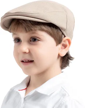 Jastore Kids Vintage Newsboy Cap Toddler Tweed Beret Hat Cabbie Hat Little Kids Driver Cap Ivy Gatsby Cap