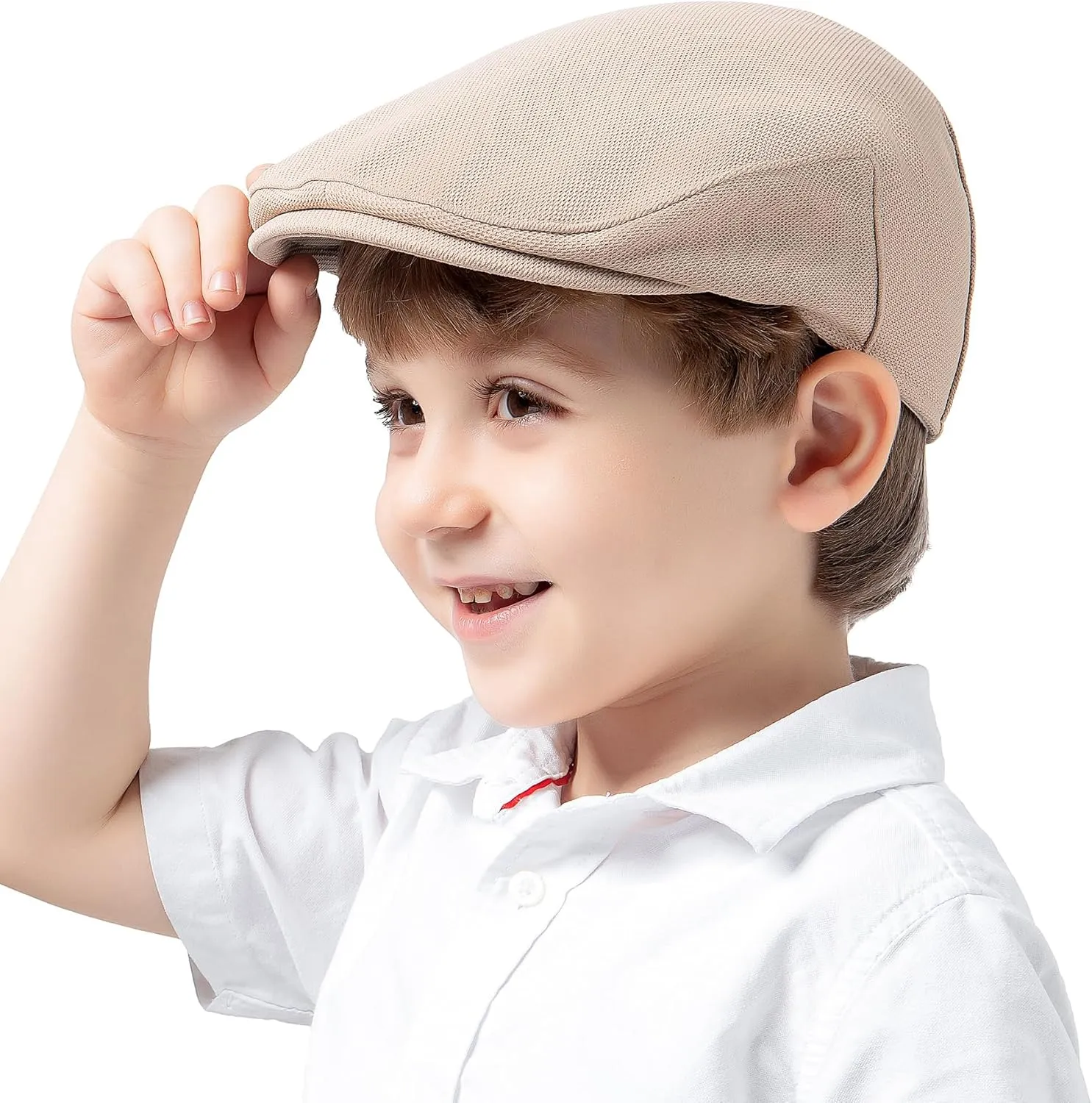 Jastore Kids Vintage Newsboy Cap Toddler Tweed Beret Hat Cabbie Hat Little Kids Driver Cap Ivy Gatsby Cap