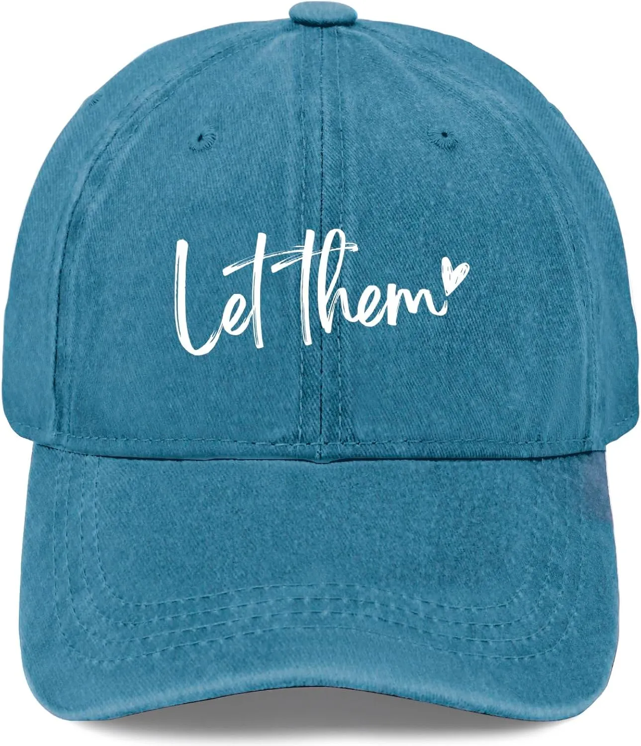 Let Them Funny hat for Men Funny Vintage Cotton Washed Baseball Caps Adjustable Dad Hat Crazy
