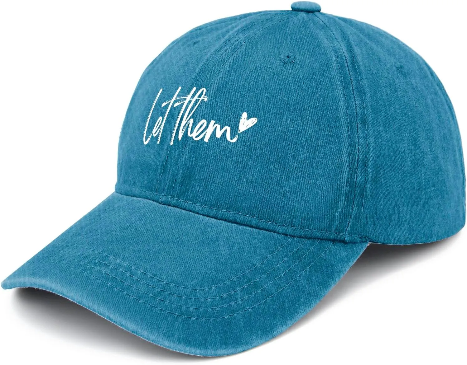 Let Them Funny hat for Men Funny Vintage Cotton Washed Baseball Caps Adjustable Dad Hat Crazy