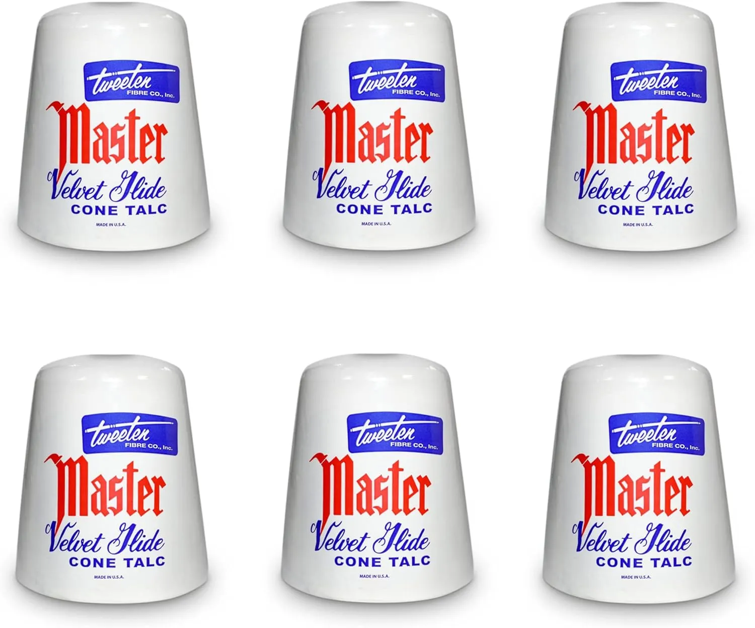 Master Velvet Glide Billiard Cone Talc, Pack of 6