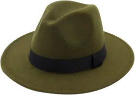 Mens Fedora Hat Classic Unisex Wide Brim Panama Fedora Hat for Men Women Panama Dress Jazz Hat