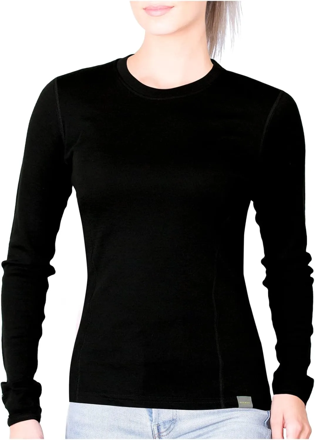 MERIWOOL Womens Base Layer 100% Merino Wool Midweight Long Sleeve Thermal Shirt