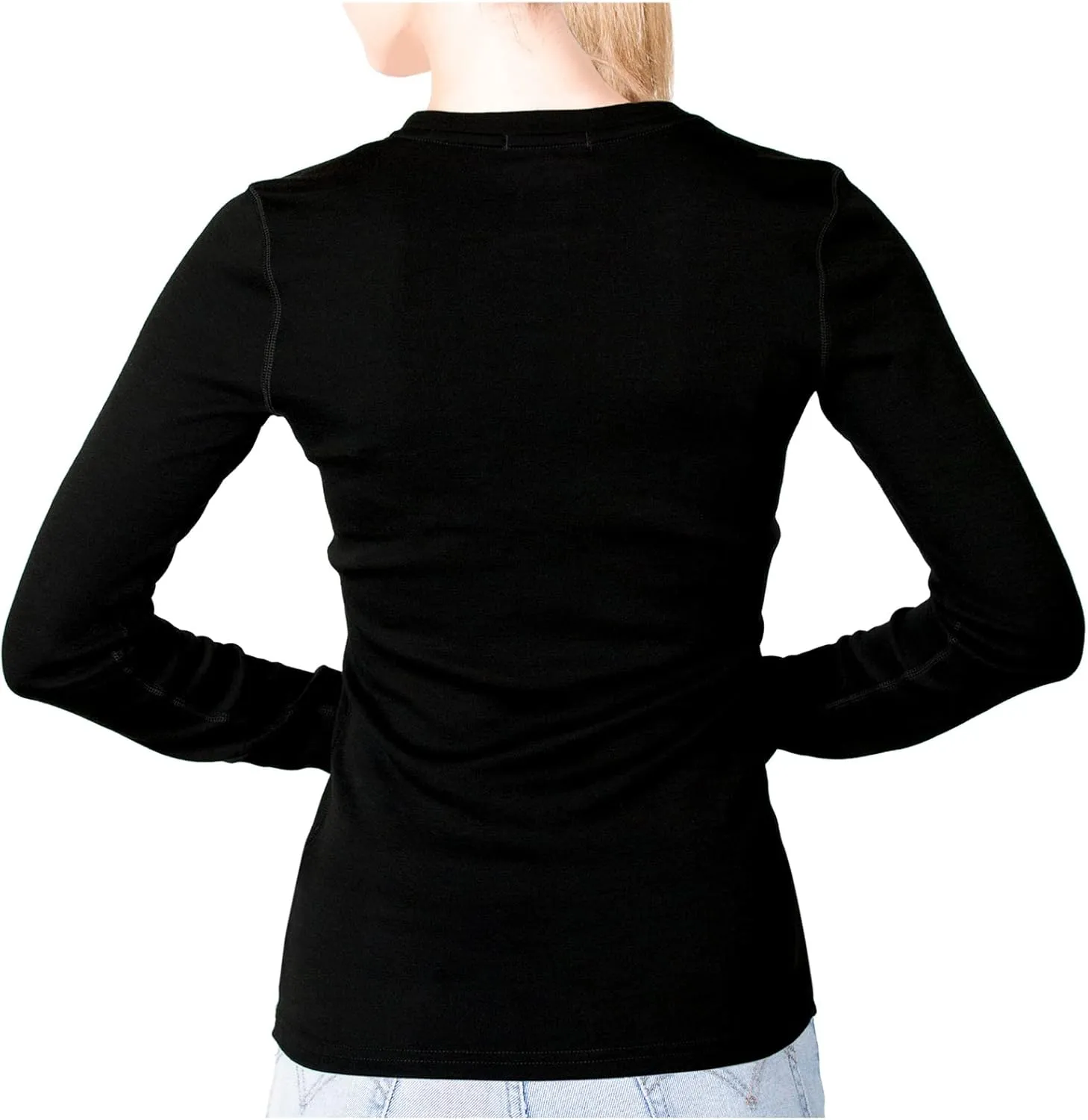 MERIWOOL Womens Base Layer 100% Merino Wool Midweight Long Sleeve Thermal Shirt
