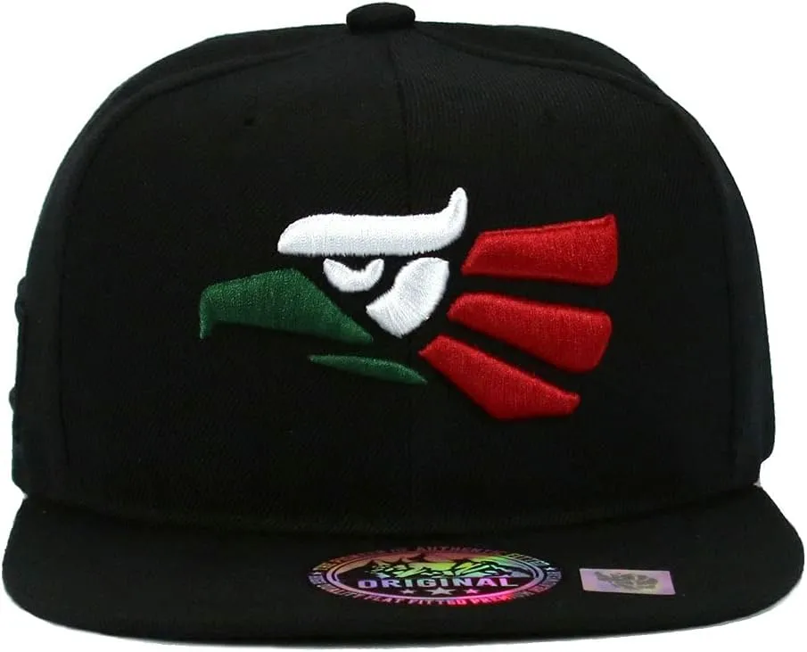 Mexican Mexico Hat Hecho En Mexico Eagle Aguila Snapback Flat Bill Baseball Cap