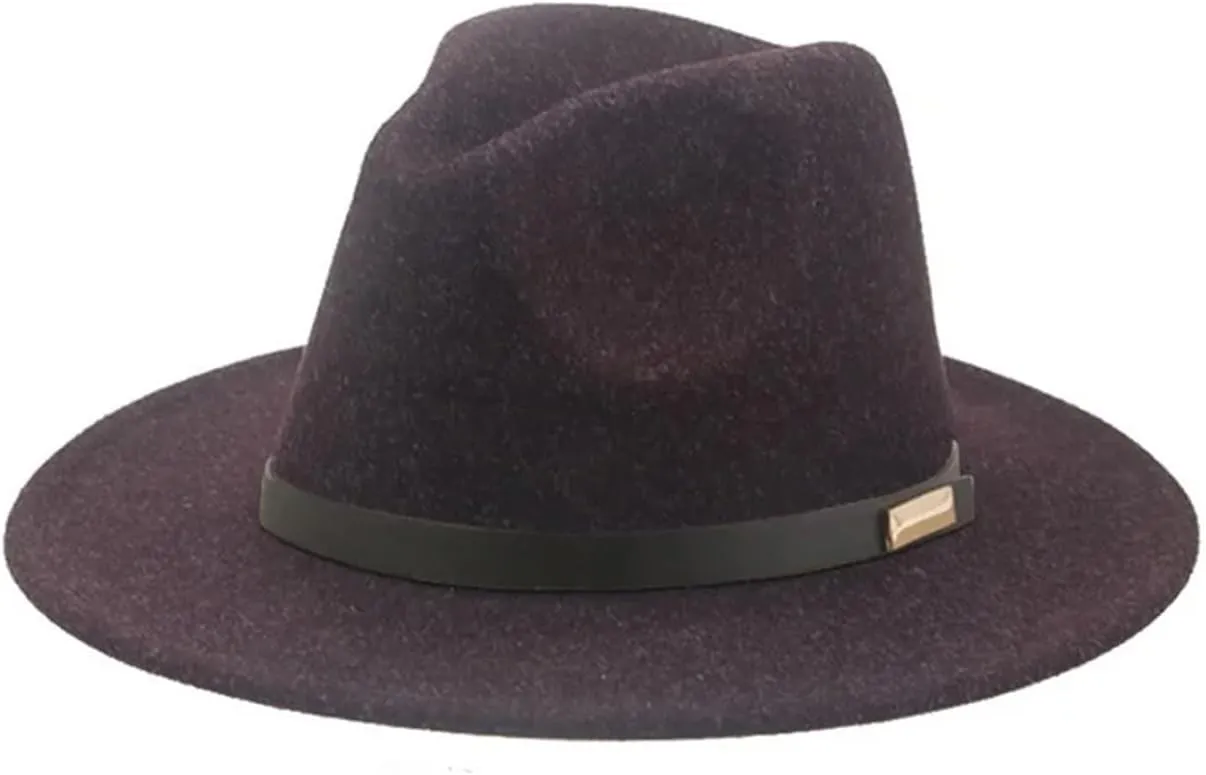 Mnjyihy Women Wool Fedoras Hat Winter gray9 Black Fedoras Panama Wool Fedoras