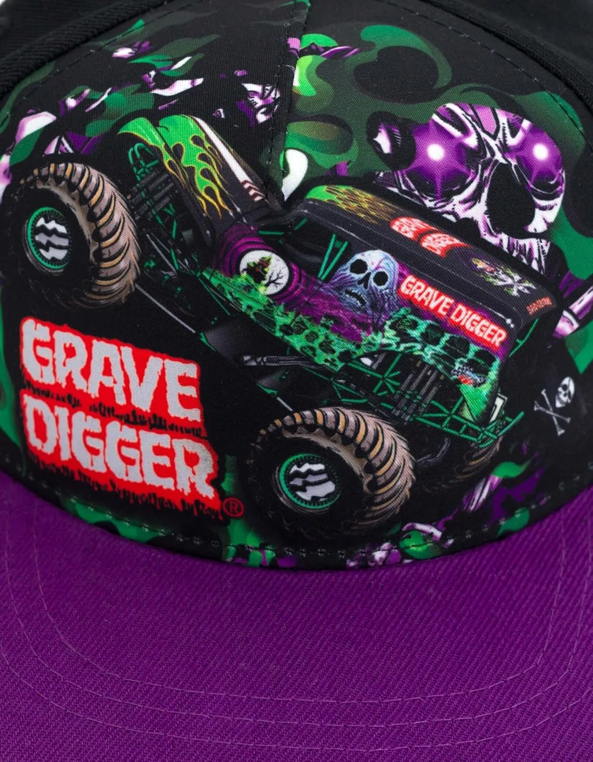 Monster Jam Grave Digger Earth Shaker Maximum Destruction El Toro Loco Megalodon Adjustable Flat Brim Snapback Cap One Size