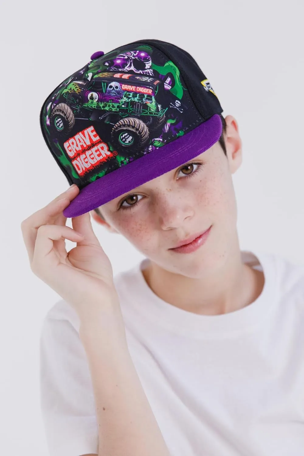 Monster Jam Grave Digger Earth Shaker Maximum Destruction El Toro Loco Megalodon Adjustable Flat Brim Snapback Cap One Size