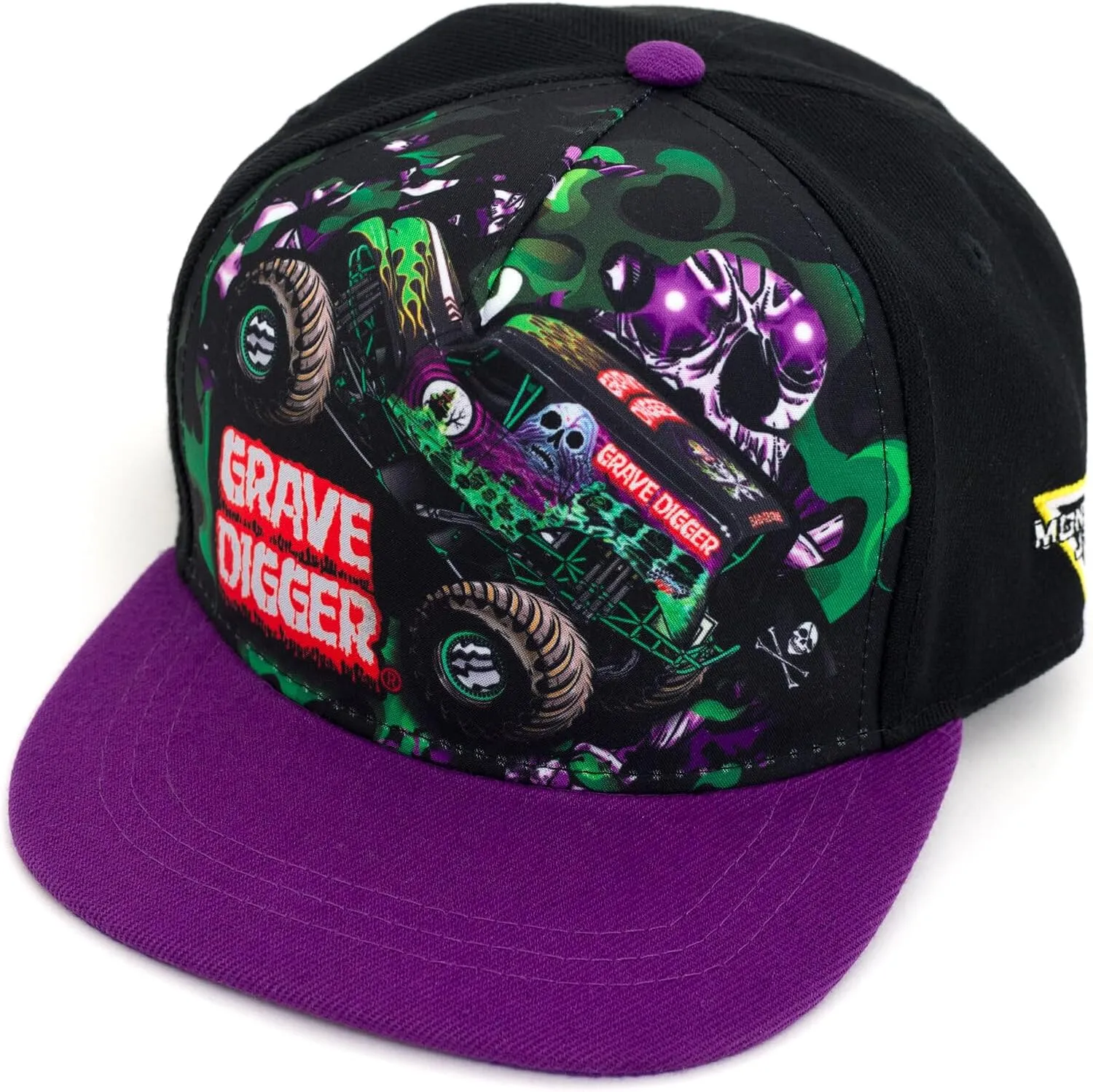 Monster Jam Grave Digger Earth Shaker Maximum Destruction El Toro Loco Megalodon Adjustable Flat Brim Snapback Cap One Size