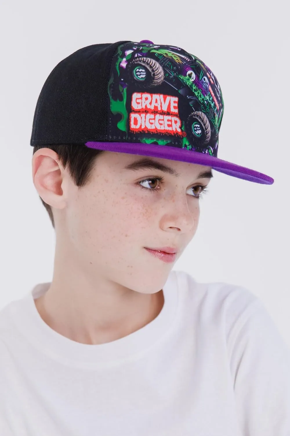 Monster Jam Grave Digger Earth Shaker Maximum Destruction El Toro Loco Megalodon Adjustable Flat Brim Snapback Cap One Size