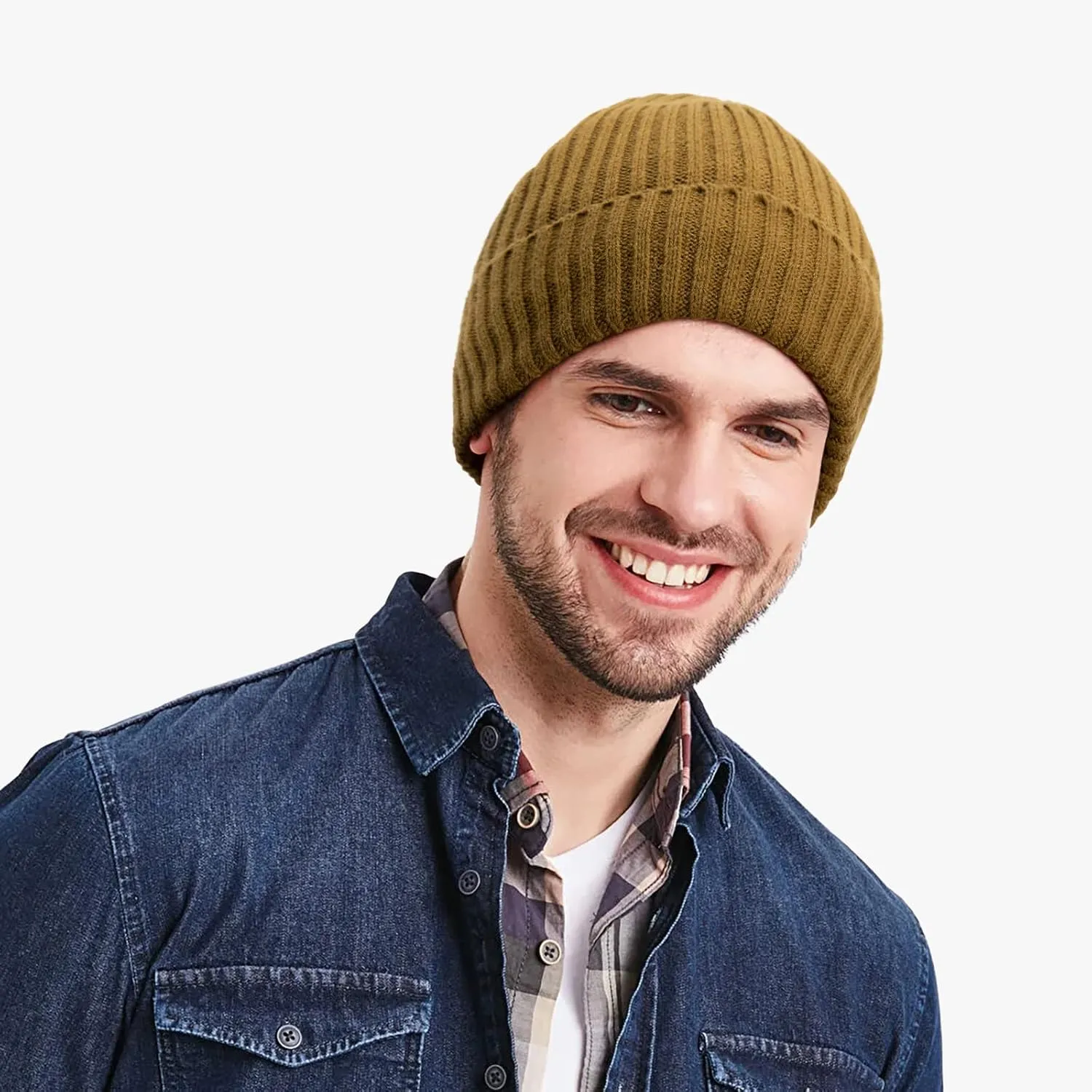 OZERO Knit Beanie Winter Hat, Thermal Thick Polar Fleece Snow Skull Cap for Men and Women