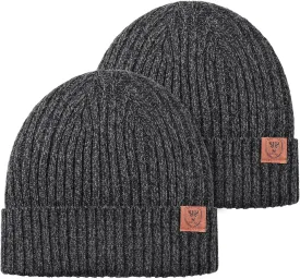 OZERO Knit Beanie Winter Hat, Thermal Thick Polar Fleece Snow Skull Cap for Men and Women