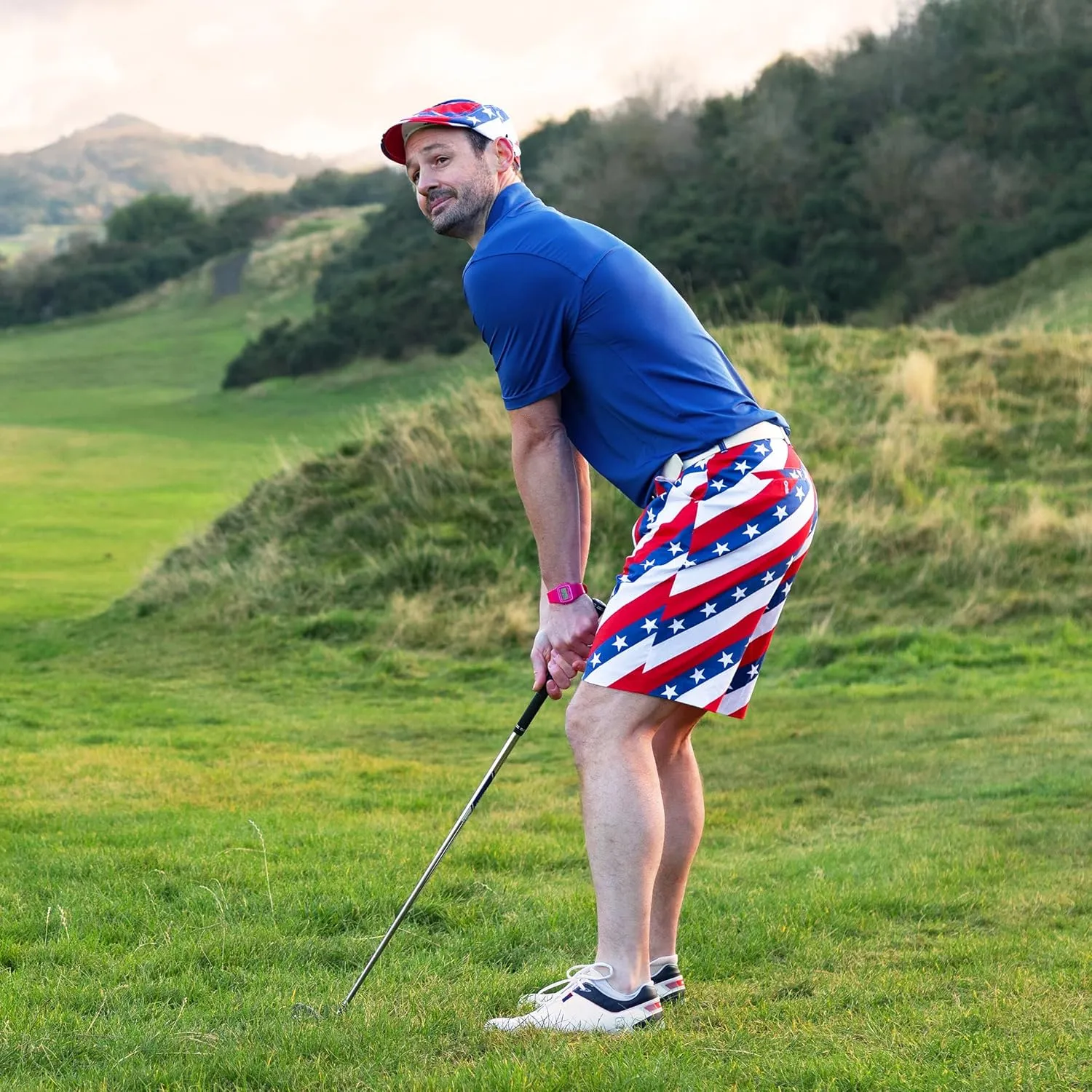 Royal & Awesome Men's Golf Flat Cap, Funny Golf Hats