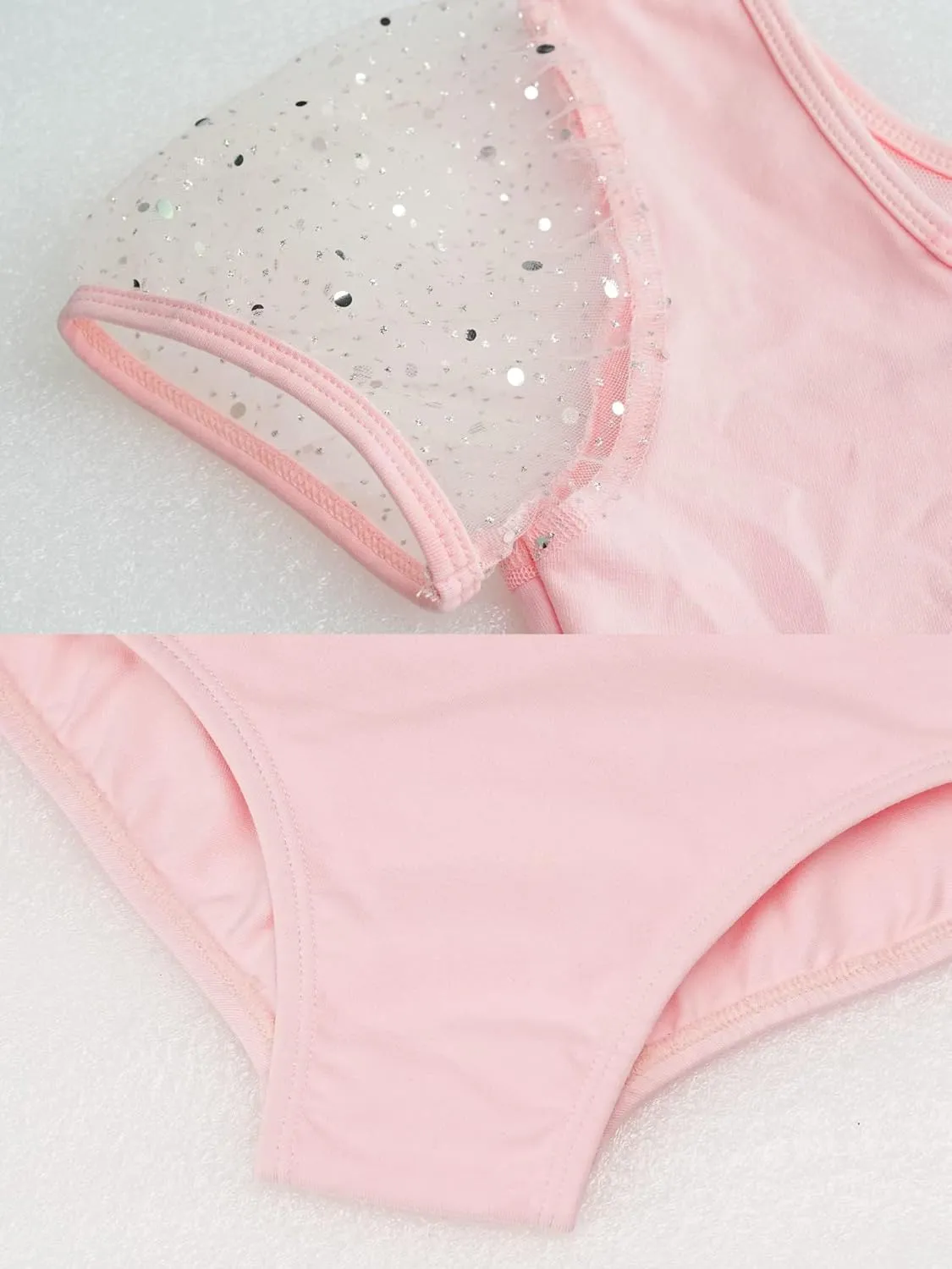 Stelle Puff Sleeve Ballet Leotards for Girls with Sparkly Tutu Skirted Toddler Dance Dress Outfit