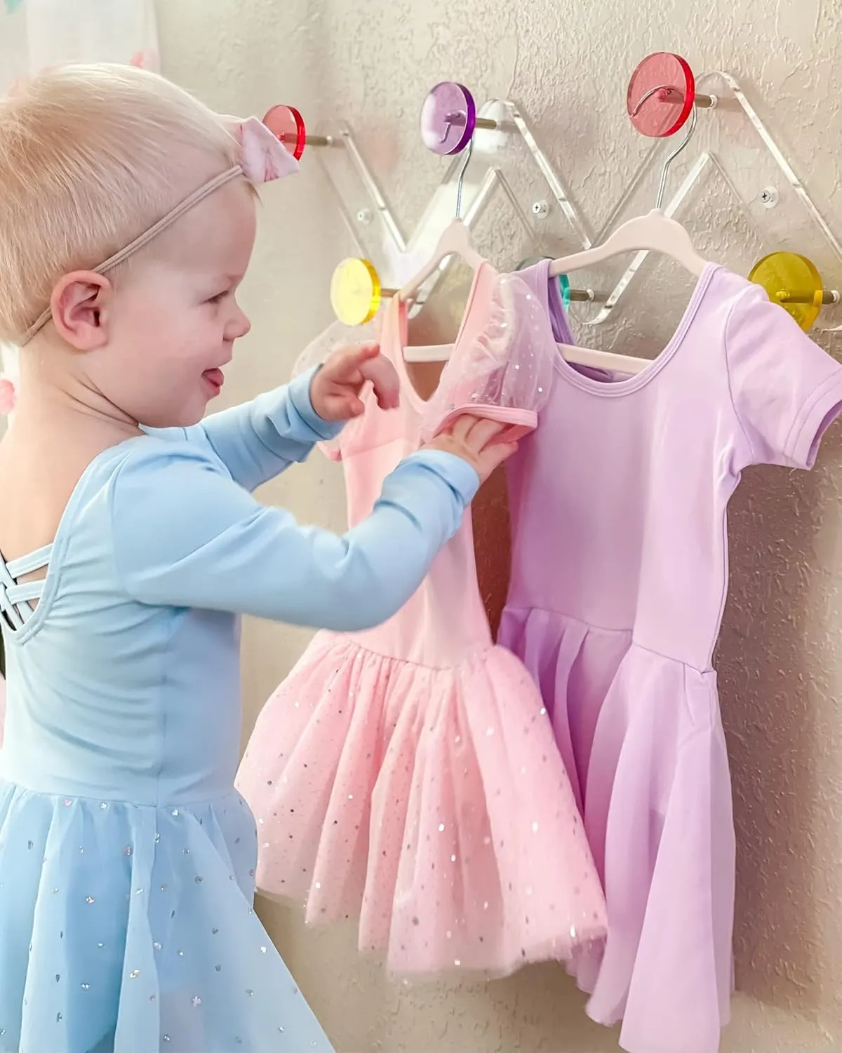 Stelle Puff Sleeve Ballet Leotards for Girls with Sparkly Tutu Skirted Toddler Dance Dress Outfit