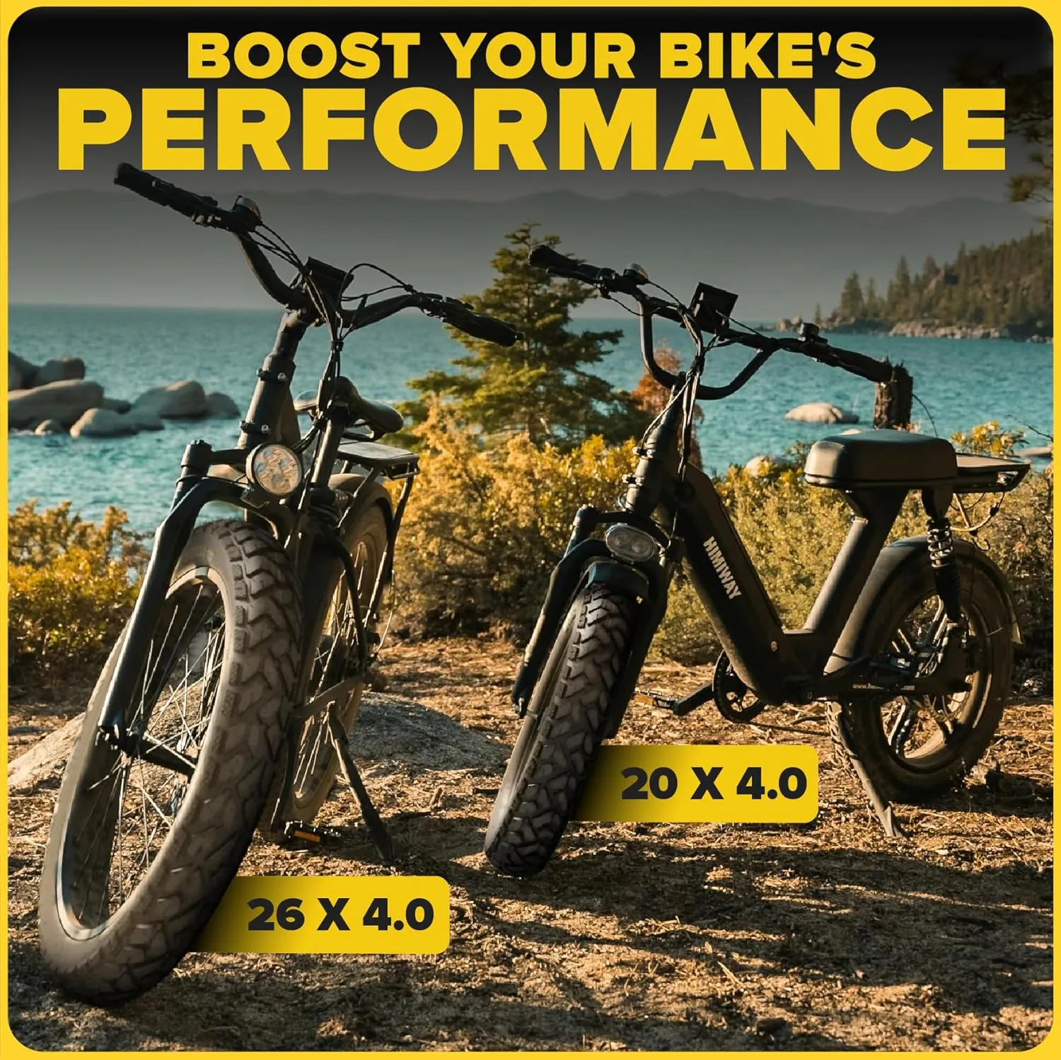 ULTRAVERSE 26x4 E-Bike Fat Tire - Robust, High-Performance 26inch Fat Tyre for MTB and Ebikes, Durable All-Terrain Directional Tread, Superior Density for Street & Trail Adventures-2 Unit