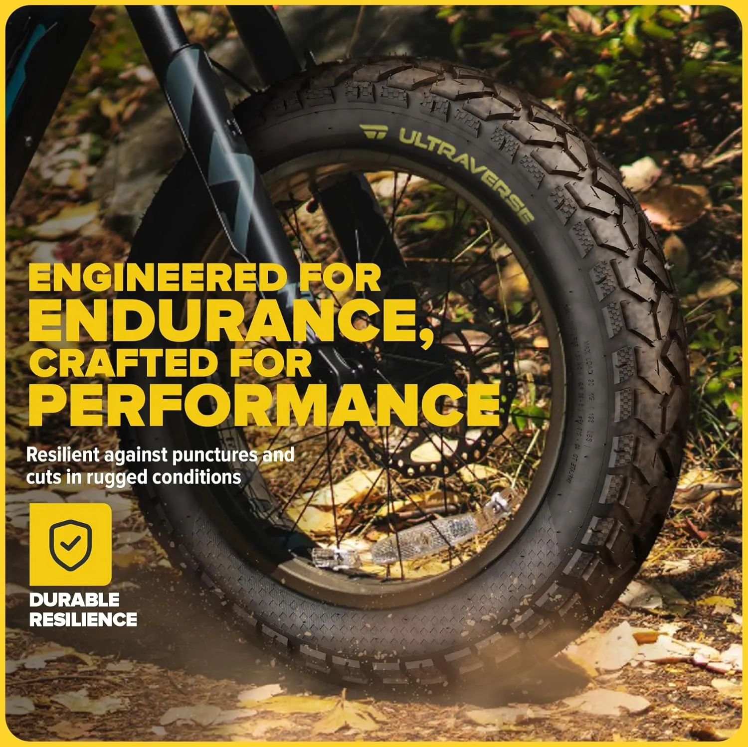 ULTRAVERSE 26x4 E-Bike Fat Tire - Robust, High-Performance 26inch Fat Tyre for MTB and Ebikes, Durable All-Terrain Directional Tread, Superior Density for Street & Trail Adventures-2 Unit
