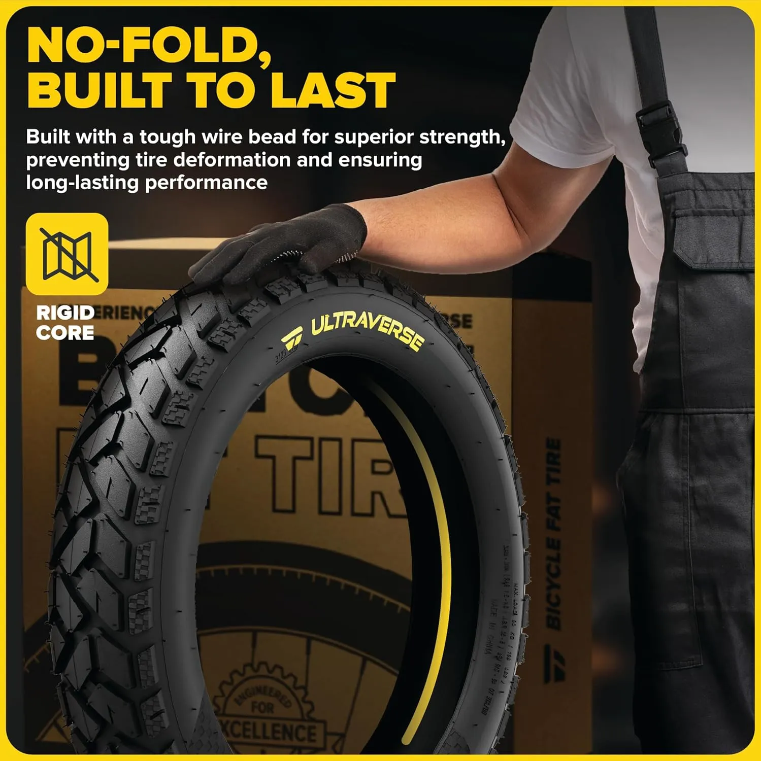 ULTRAVERSE 26x4 E-Bike Fat Tire - Robust, High-Performance 26inch Fat Tyre for MTB and Ebikes, Durable All-Terrain Directional Tread, Superior Density for Street & Trail Adventures-2 Unit