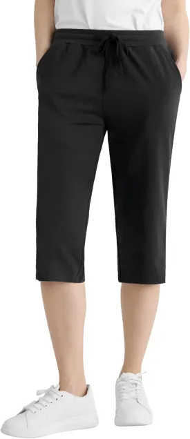 Weintee Women's Petite Cotton Capris with Pockets